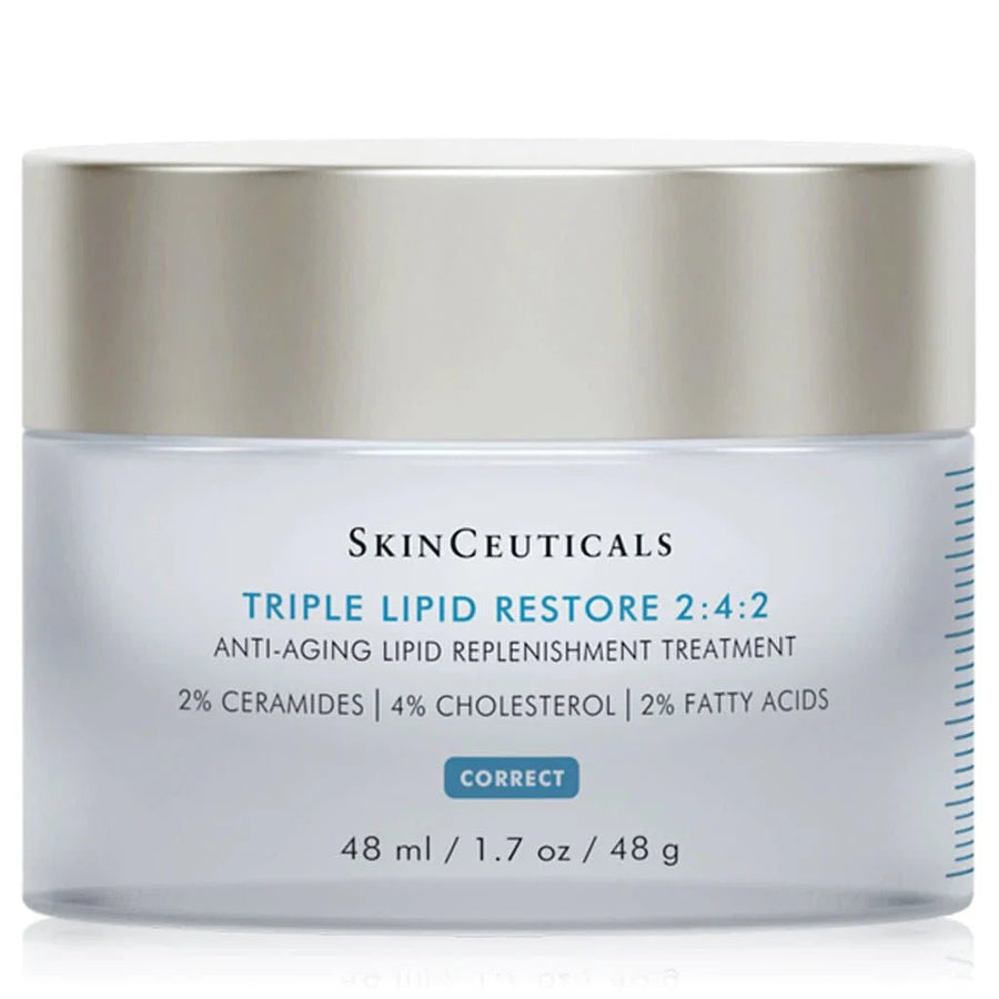 SkinCeuticals Triple Lipid Restore 2:4:2 moisturizer jar with ceramides, cholesterol and fatty acids