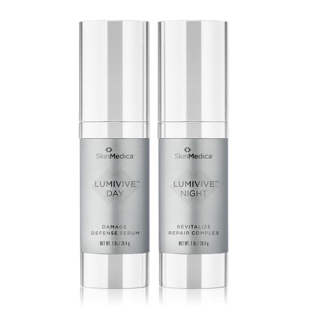 SkinMedica Lumivive System Day + Night kit with Day Defense Serum and Night Revitalize Complex
