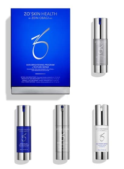 ZO Skin Brightening Program + Texture Repair four-step brightening regimen kit